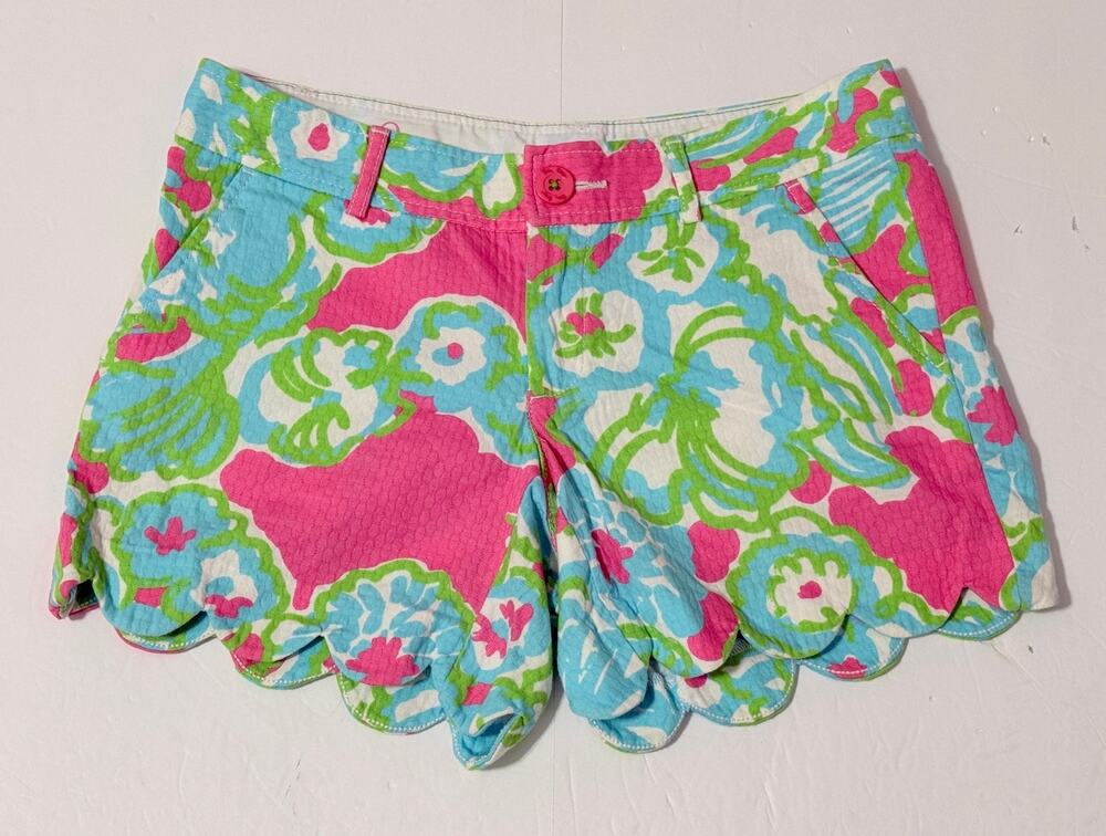 Lilly Pulitzer The Buttercup Floral Print Shorts, Size 0
